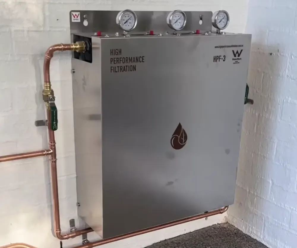 FSA triple whole house filtration system installation on the Gold Coast